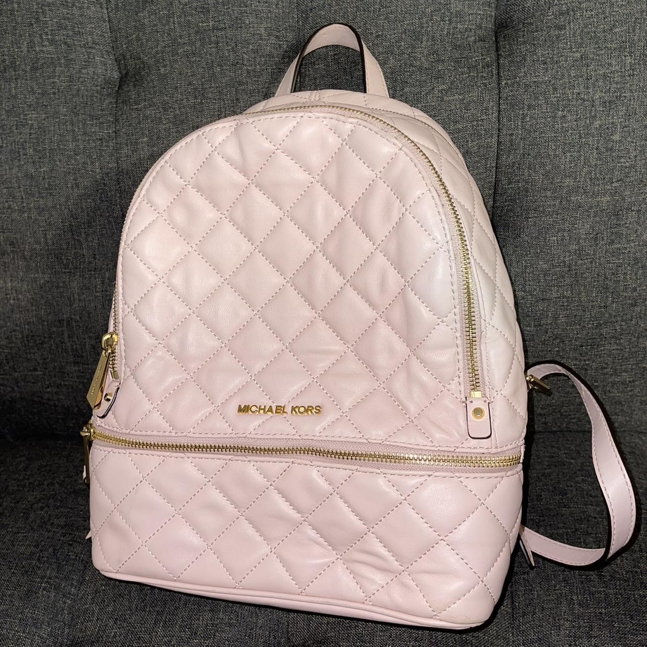 Rose gold michael store kors backpack