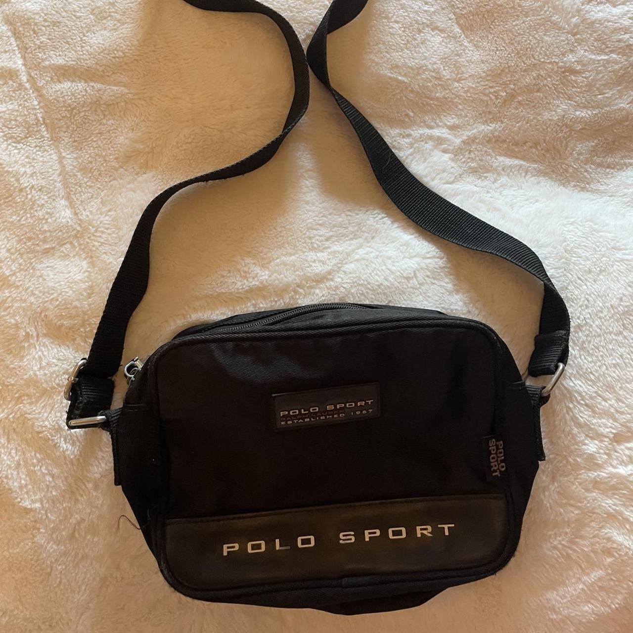 Vintage polo sport crossbody bag in black In... Depop