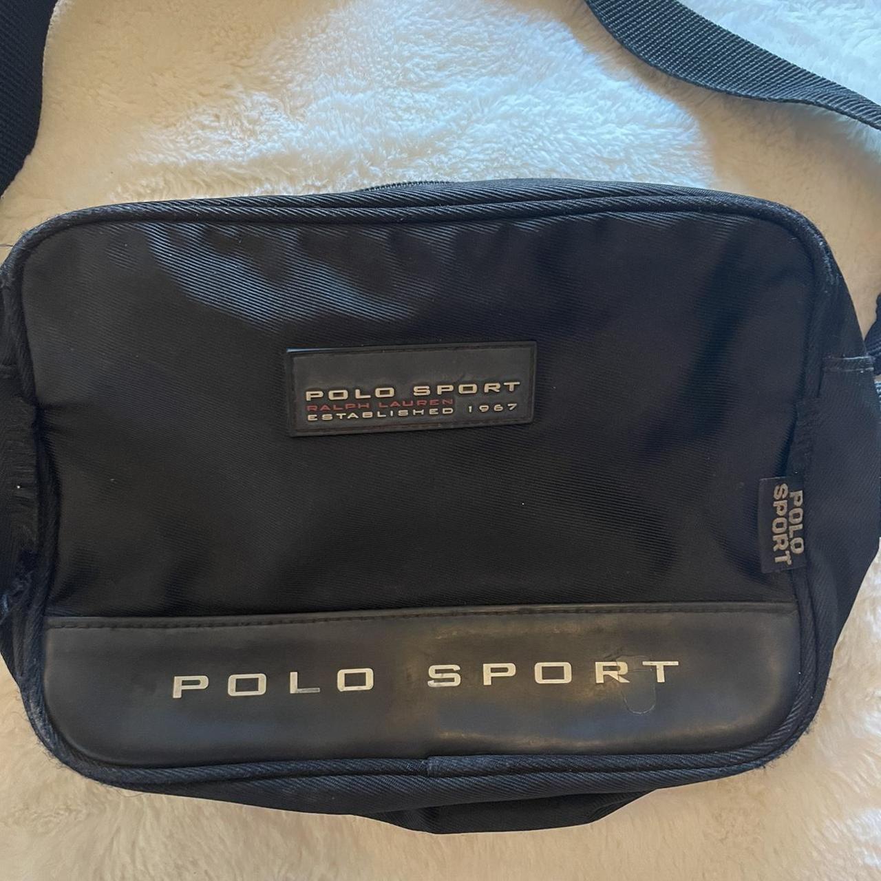 Vintage polo sport crossbody bag in black In... Depop