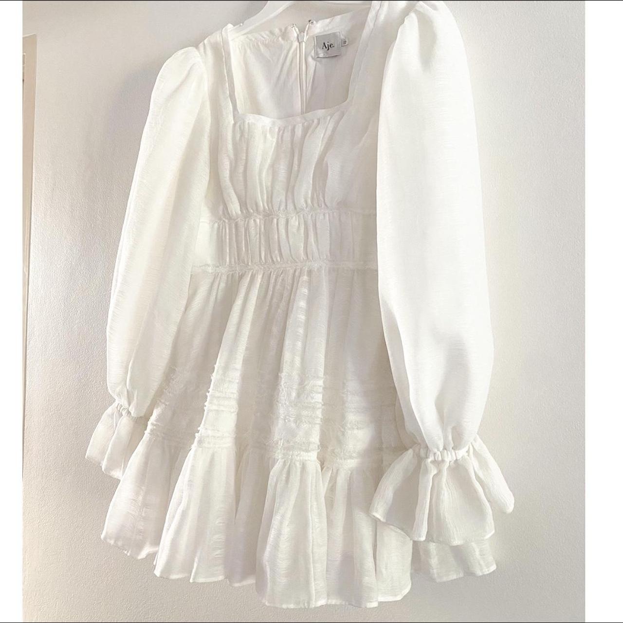 Aje Women's White Dress | Depop