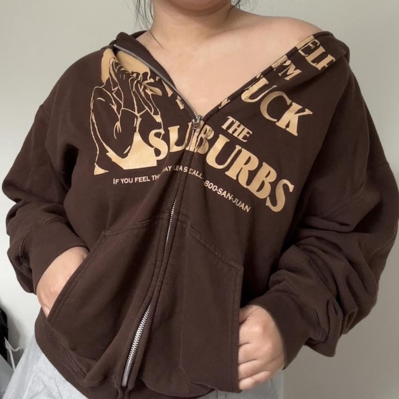 San Juan Help I m Stuck in the Suburbs brown graphic Depop