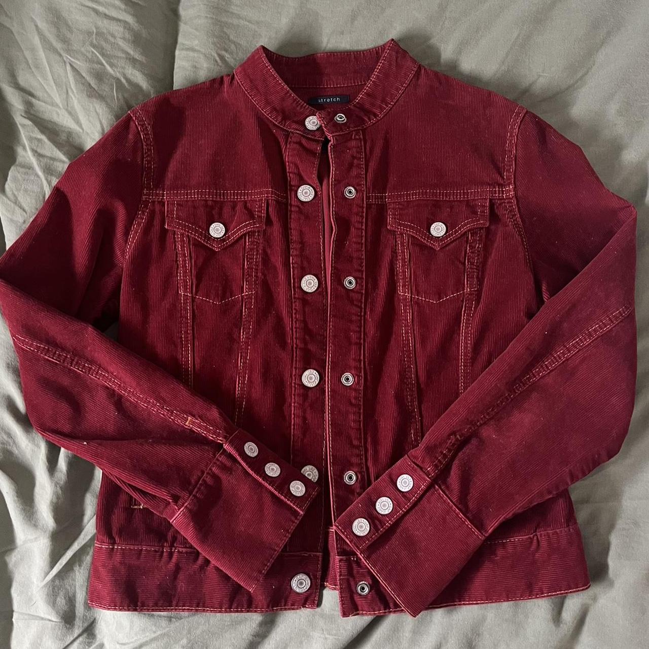 red gap corduroy button up jacket. I LOVE this... - Depop