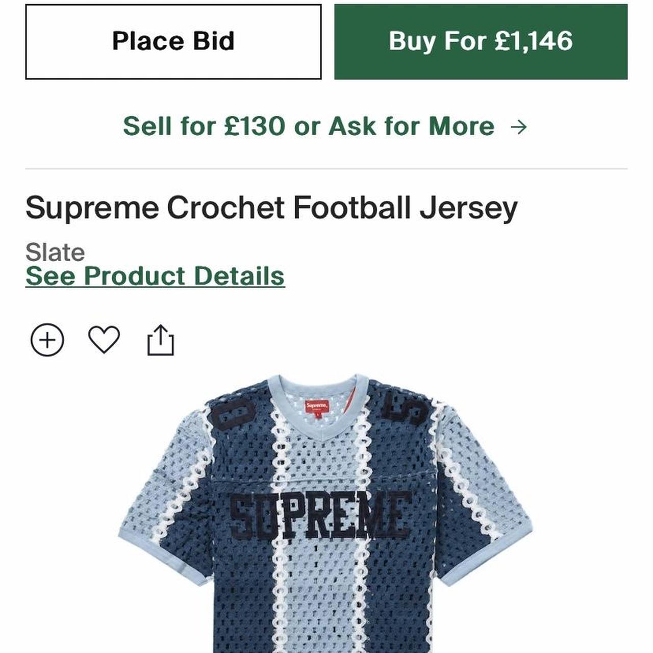 Supreme crochet football jersey top, only one on - Depop