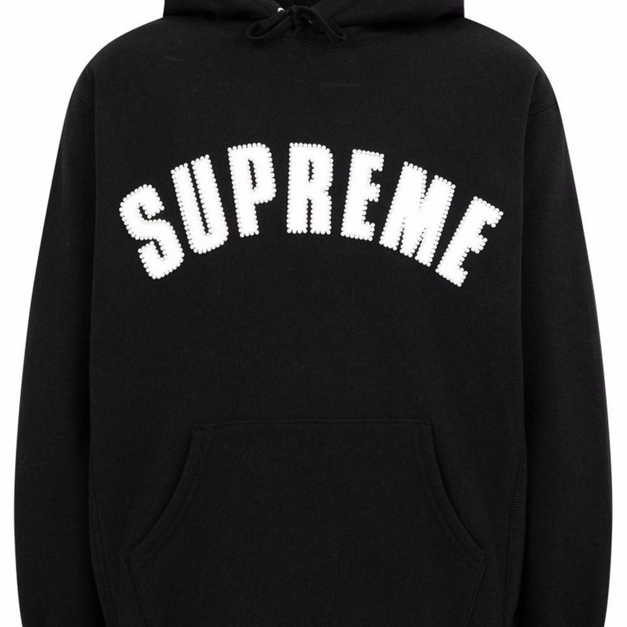 Supreme hoodie hotsell black and white