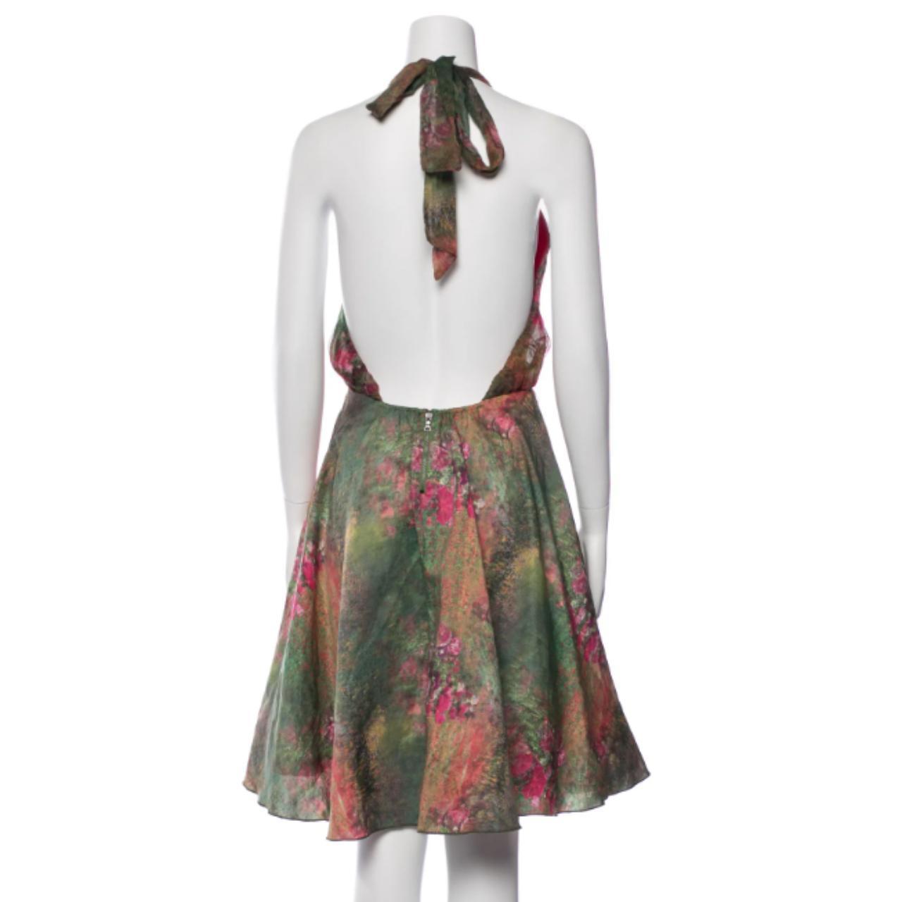 alice + olivia Women's Green and Pink Dress (3)