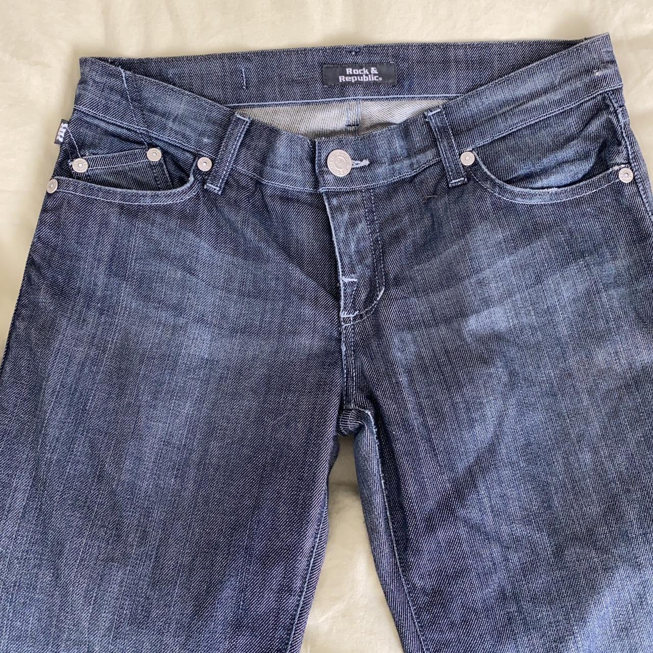 Rock and Republic Women's Blue Jeans | Depop