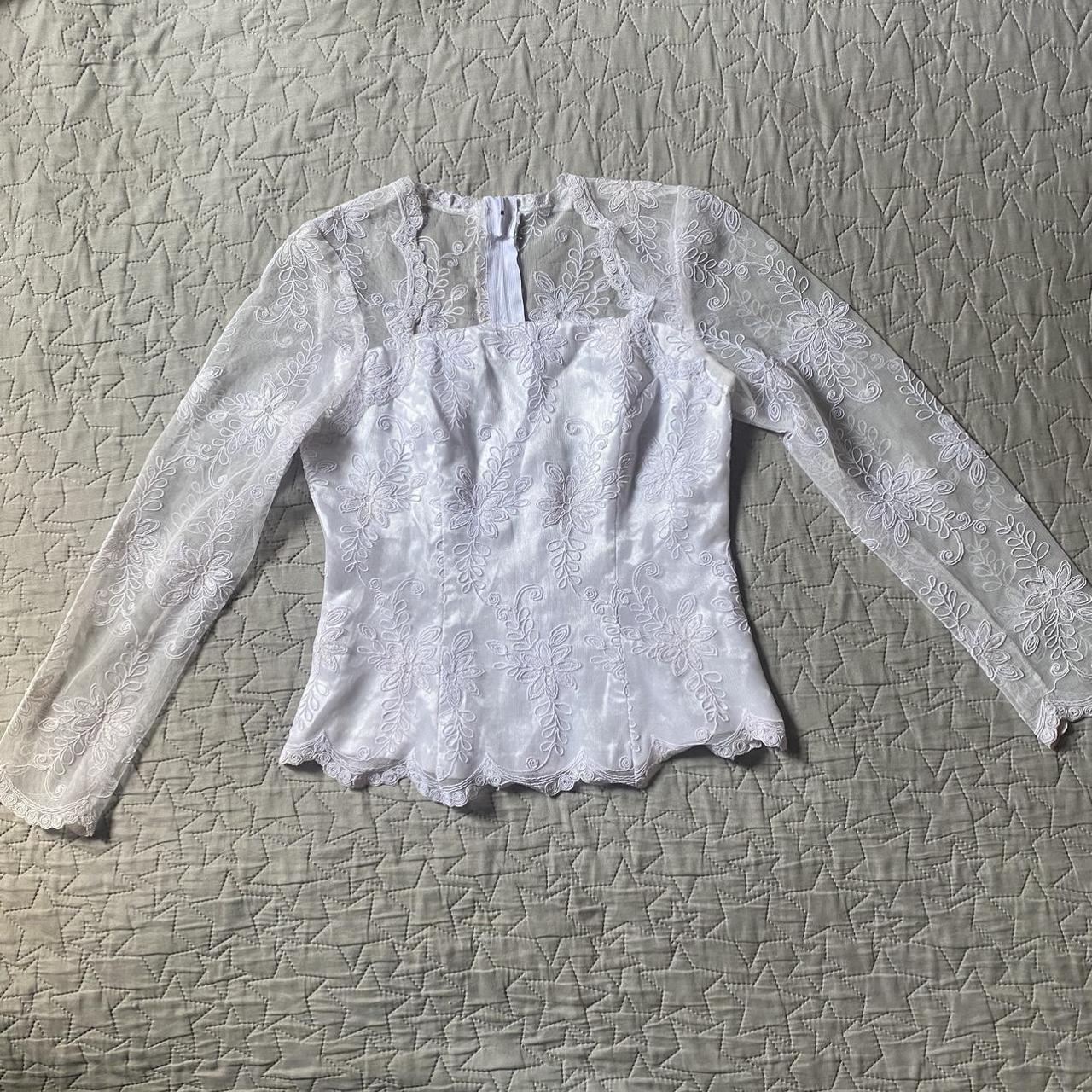 White Lace Top - Size Small - Comes with... - Depop