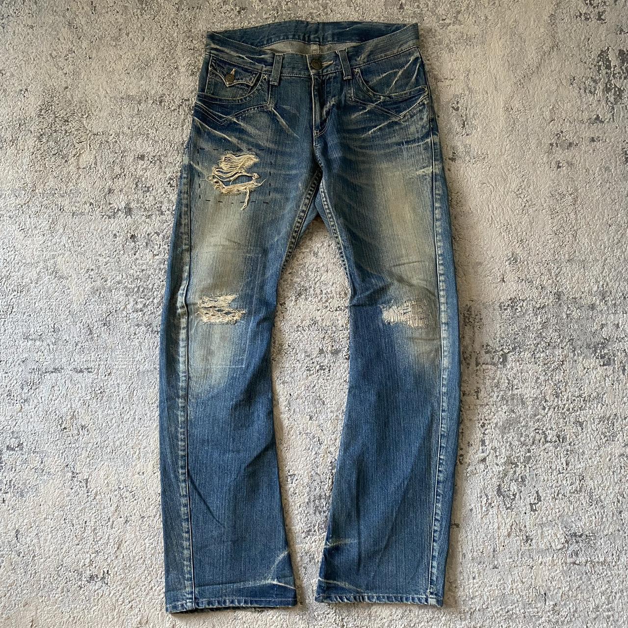 Rattle Trap - Curved Leg Flared Jeans Size 32... - Depop