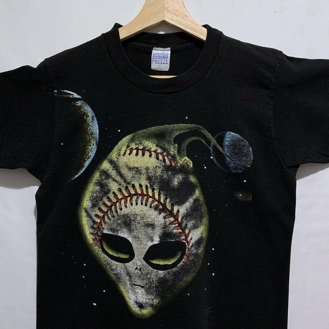 Vintage 90s Alien Baseball Space Rare Baby Tee T | Depop