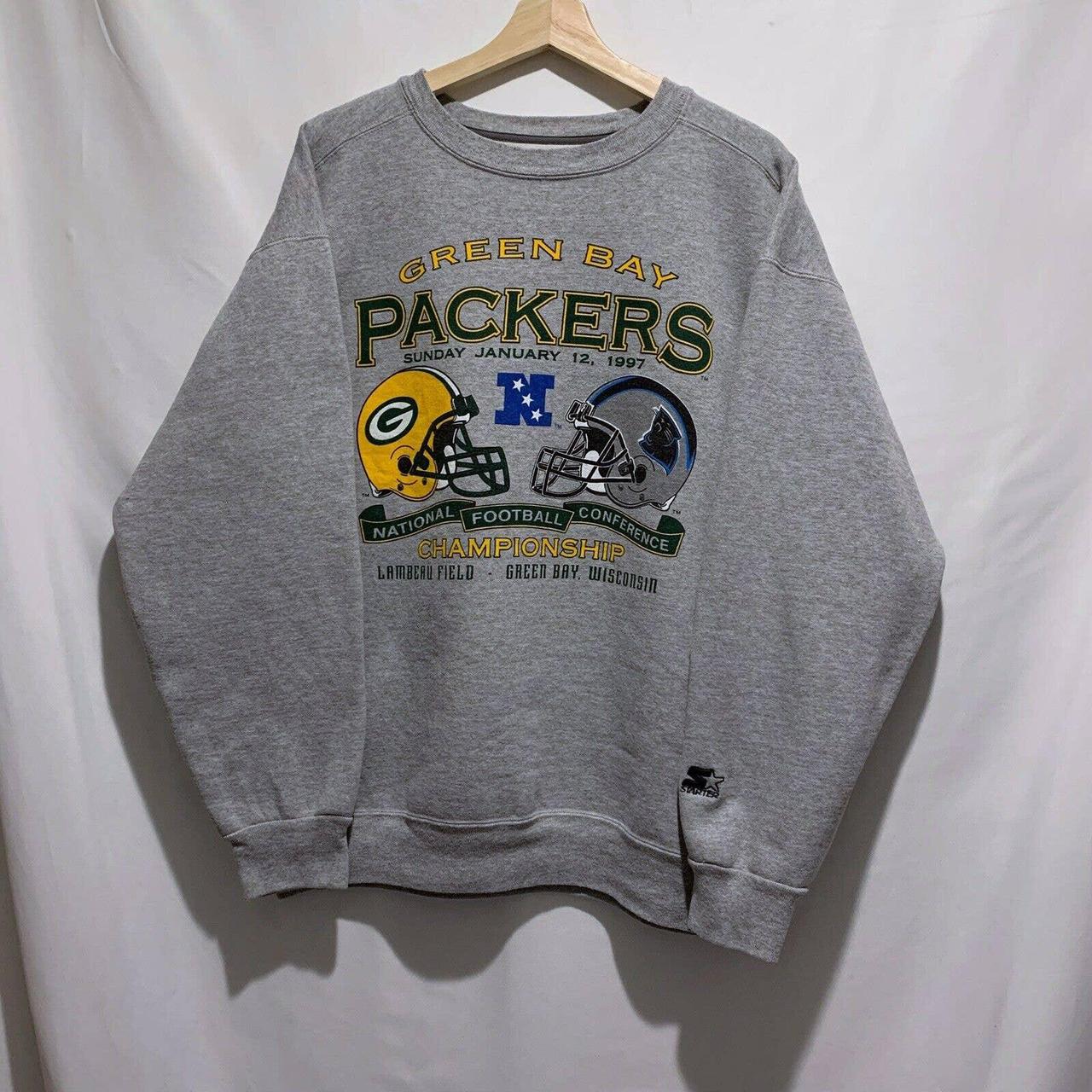 Vintage 90s Green Bay Packers Crew Neck Sweatshirt L - Depop