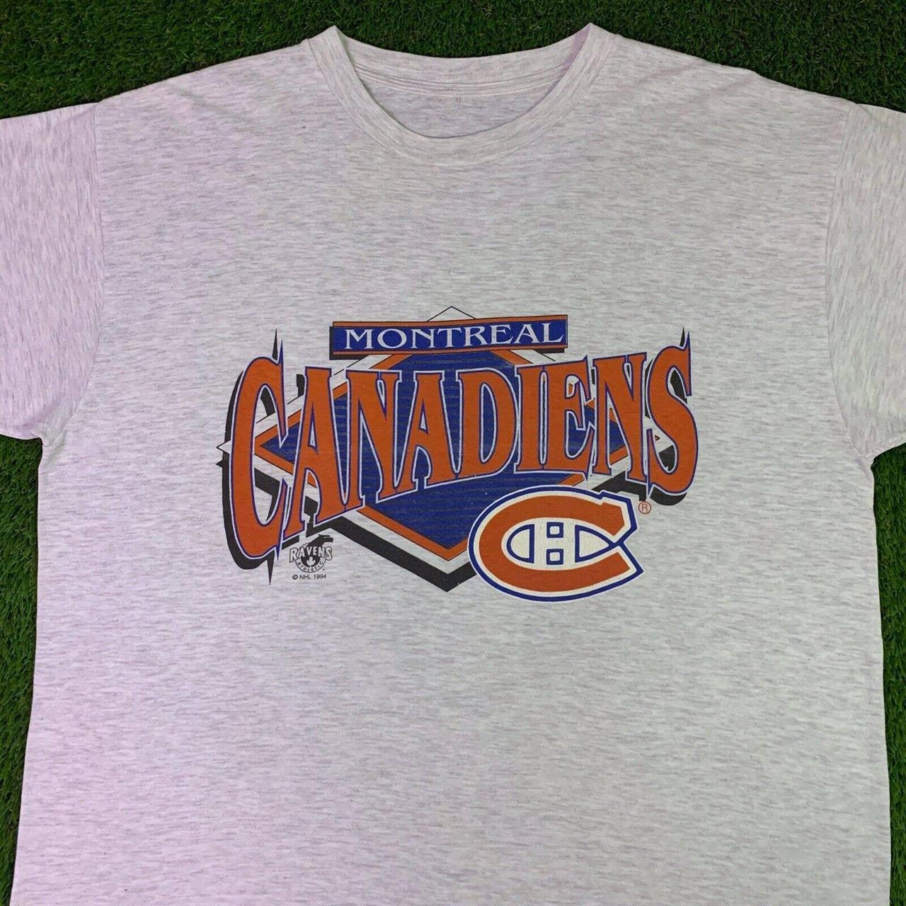 Vintage 90s Montreal Canadiens NHL Rare T Shirt Size... - Depop