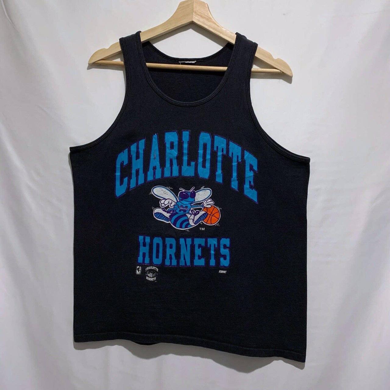 Vintage 90s Charlotte Hornets NBA Rare Tank Top T... - Depop