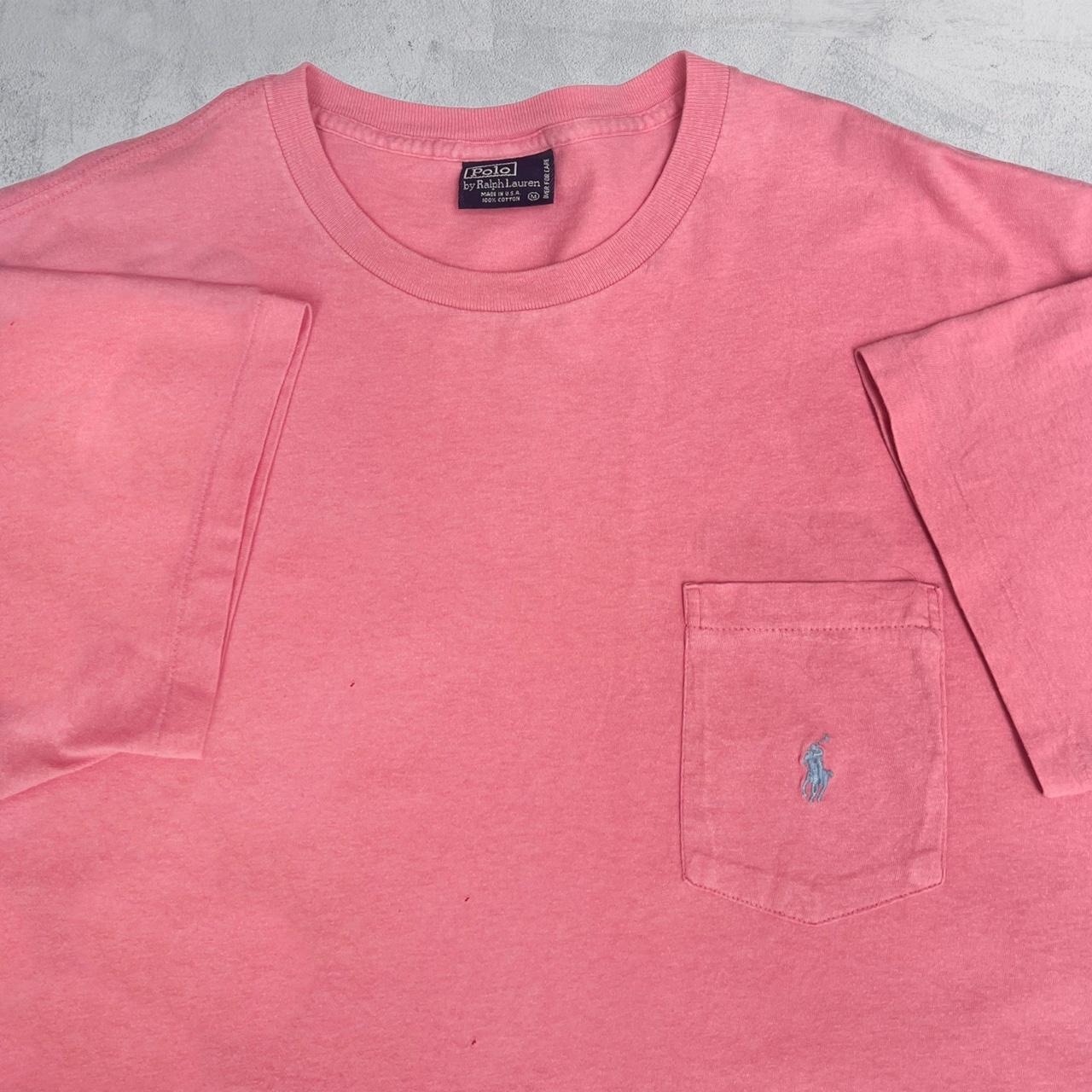 Polo Ralph Lauren Men's Pink T-shirt | Depop