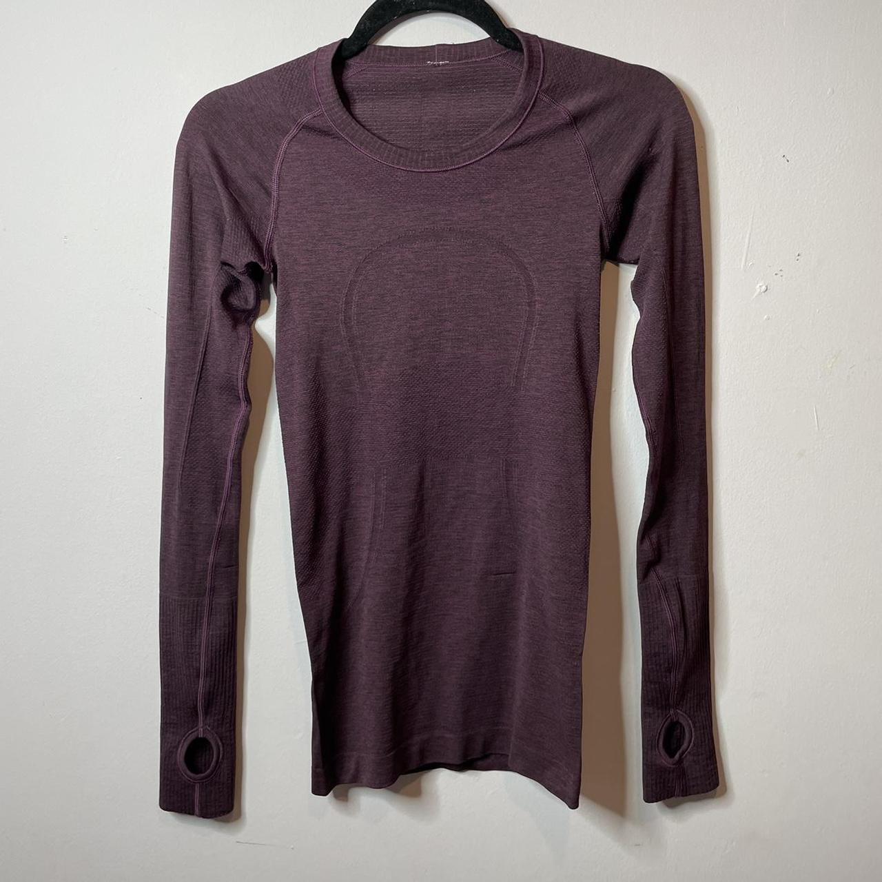 Lululemon Plum Swiftly Tech LS Long Sleeve Crew... - Depop