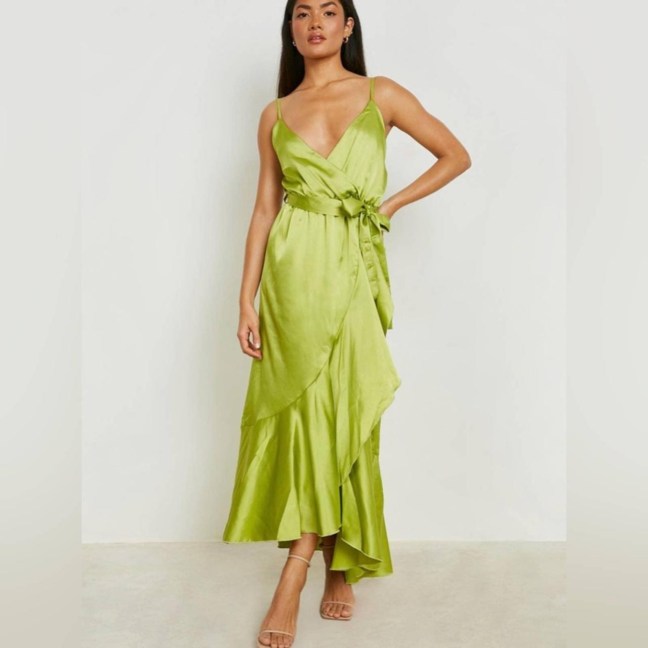 Lime green 2025 strappy dress