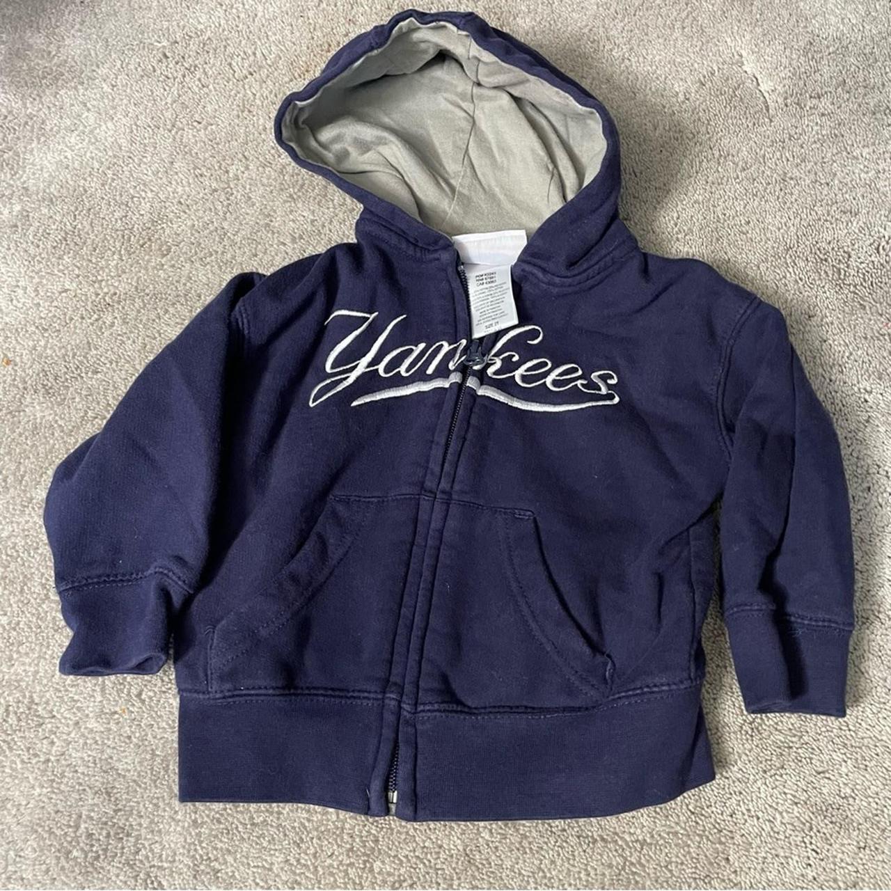 Yankees 2T Hoodie Zip Up Unisex Navy Great... - Depop