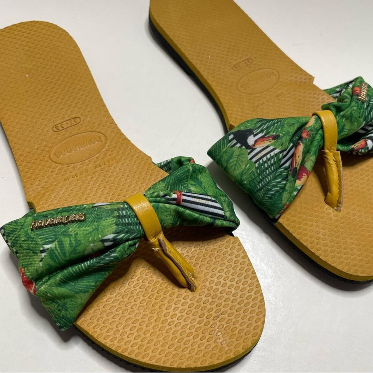 Havaianas Parrot Tropical Sandals Size 37 38 Like Depop