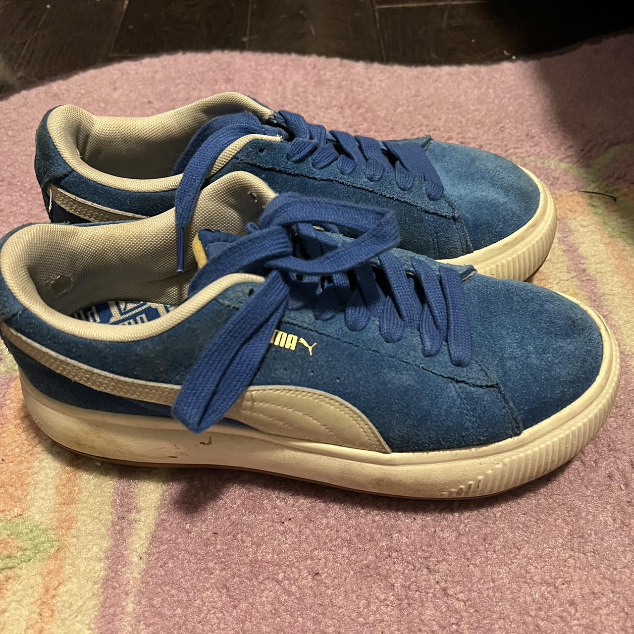 Puma platform sneakers blue hotsell