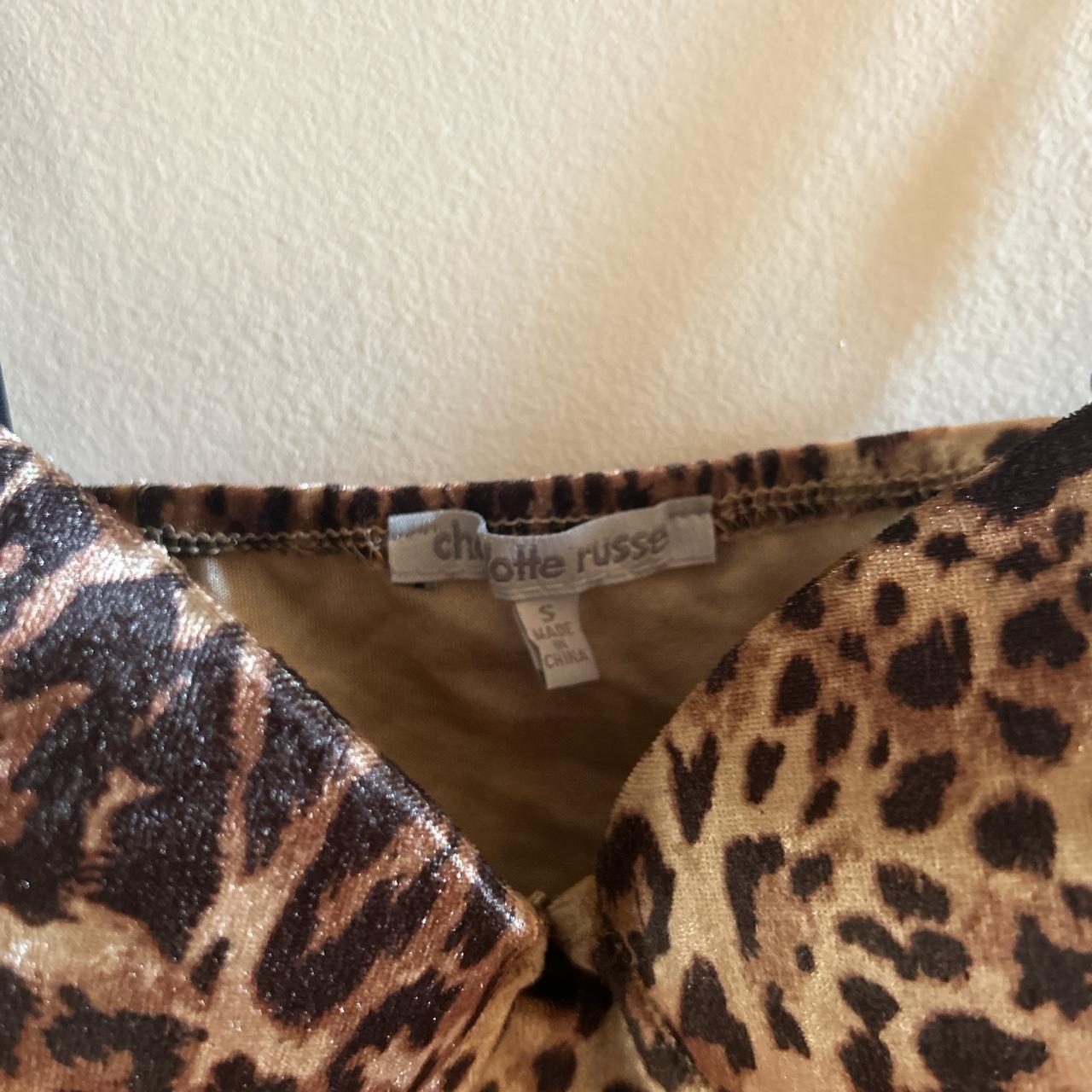 leopard corset top size small bust 32 - 34 length - Depop