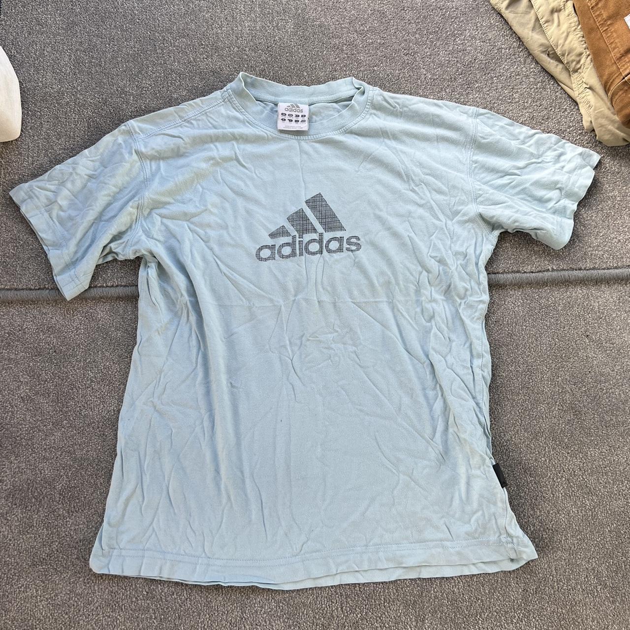 Small baby blue adidas top Depop