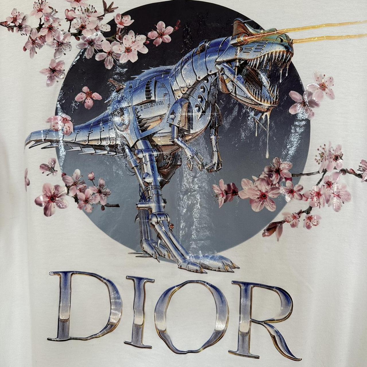 T Rex Dior Sneakers Dinosaur Dior X Sorayama Dinosaur T Shirt RRP £750 Depop