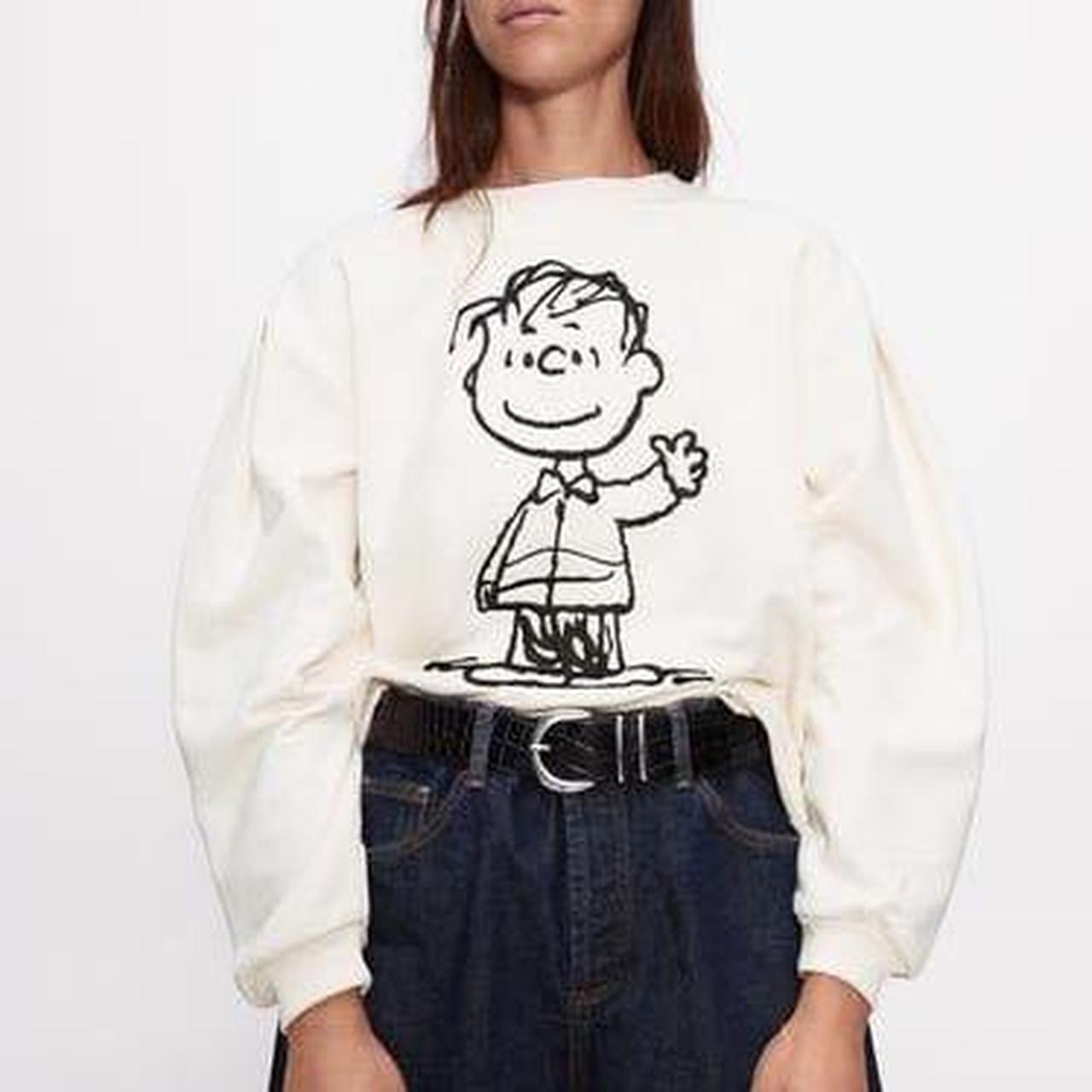 Zara snoopy peanuts discount sweatshirt