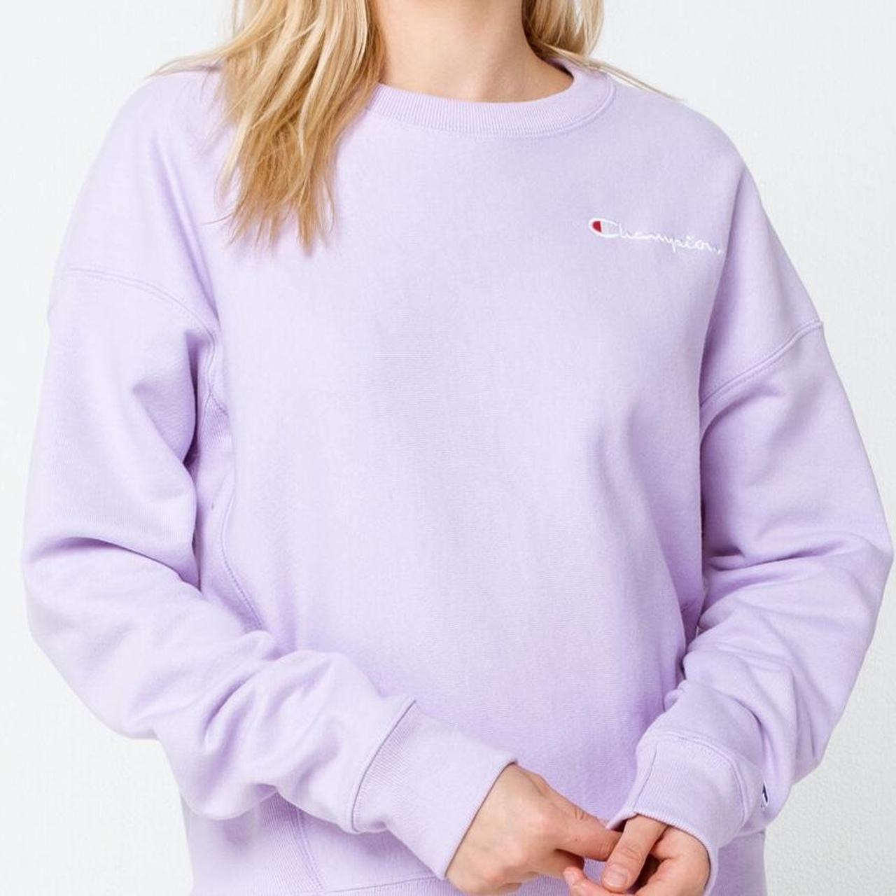 Purple champion sweatshirt hotsell