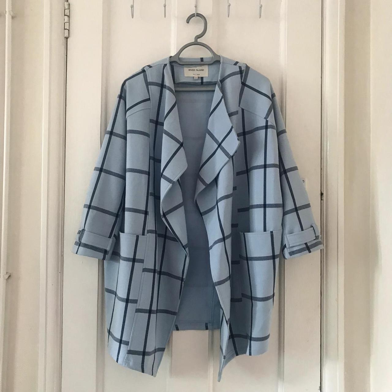 Light blue tailored waterfall jacket Soft baby