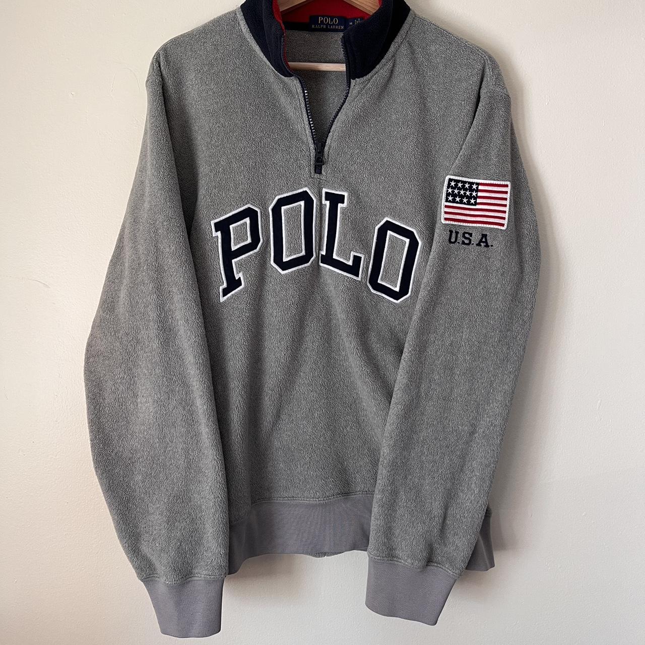 Polo Ralph Lauren Men's Grey Sweatshirt | Depop