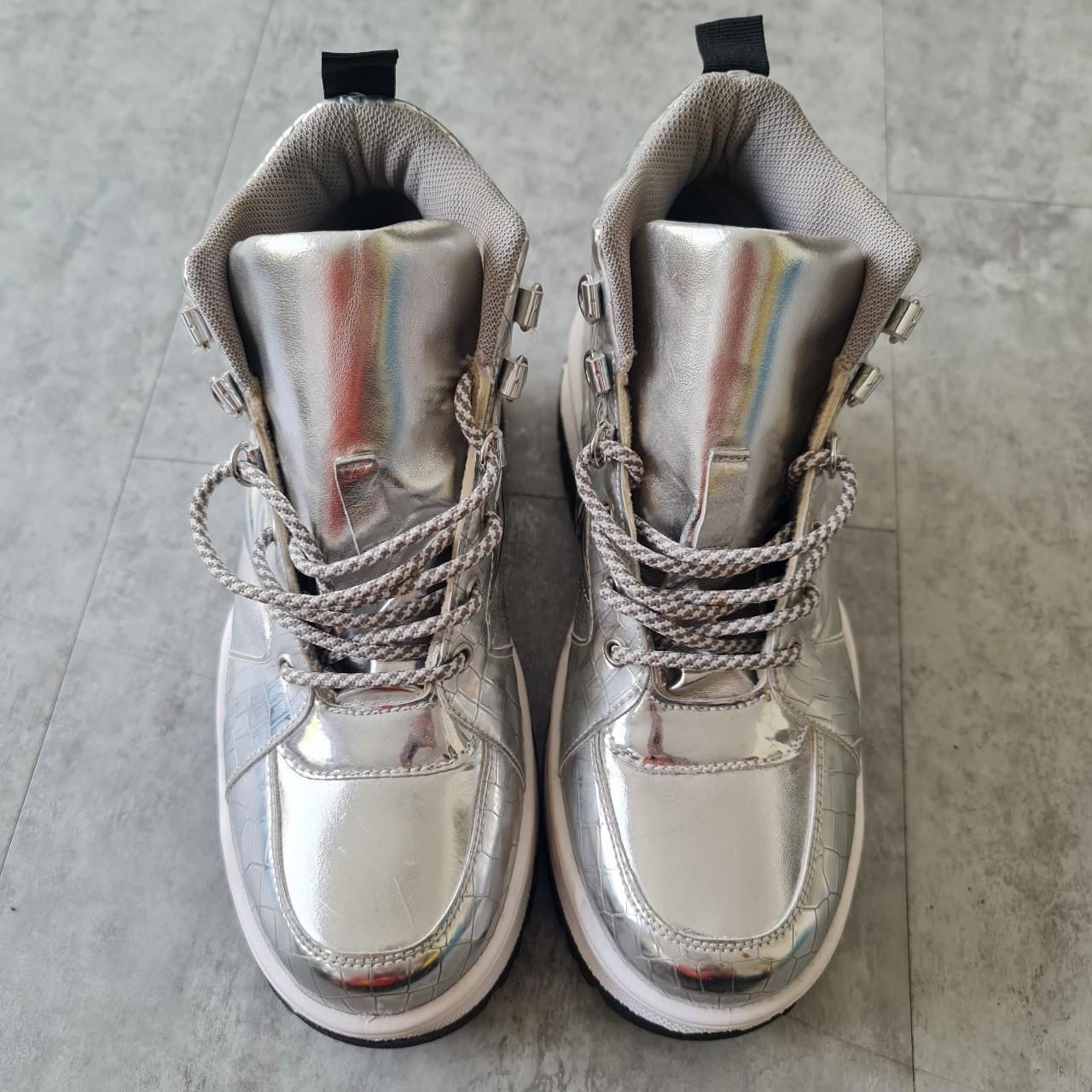 silver platform trainers uk