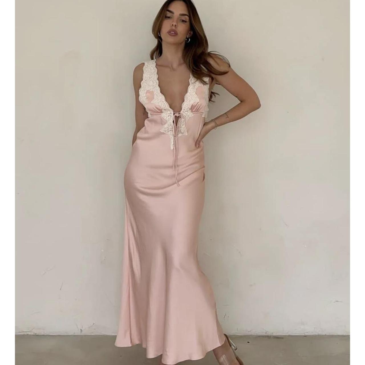 tea pink maxi dress