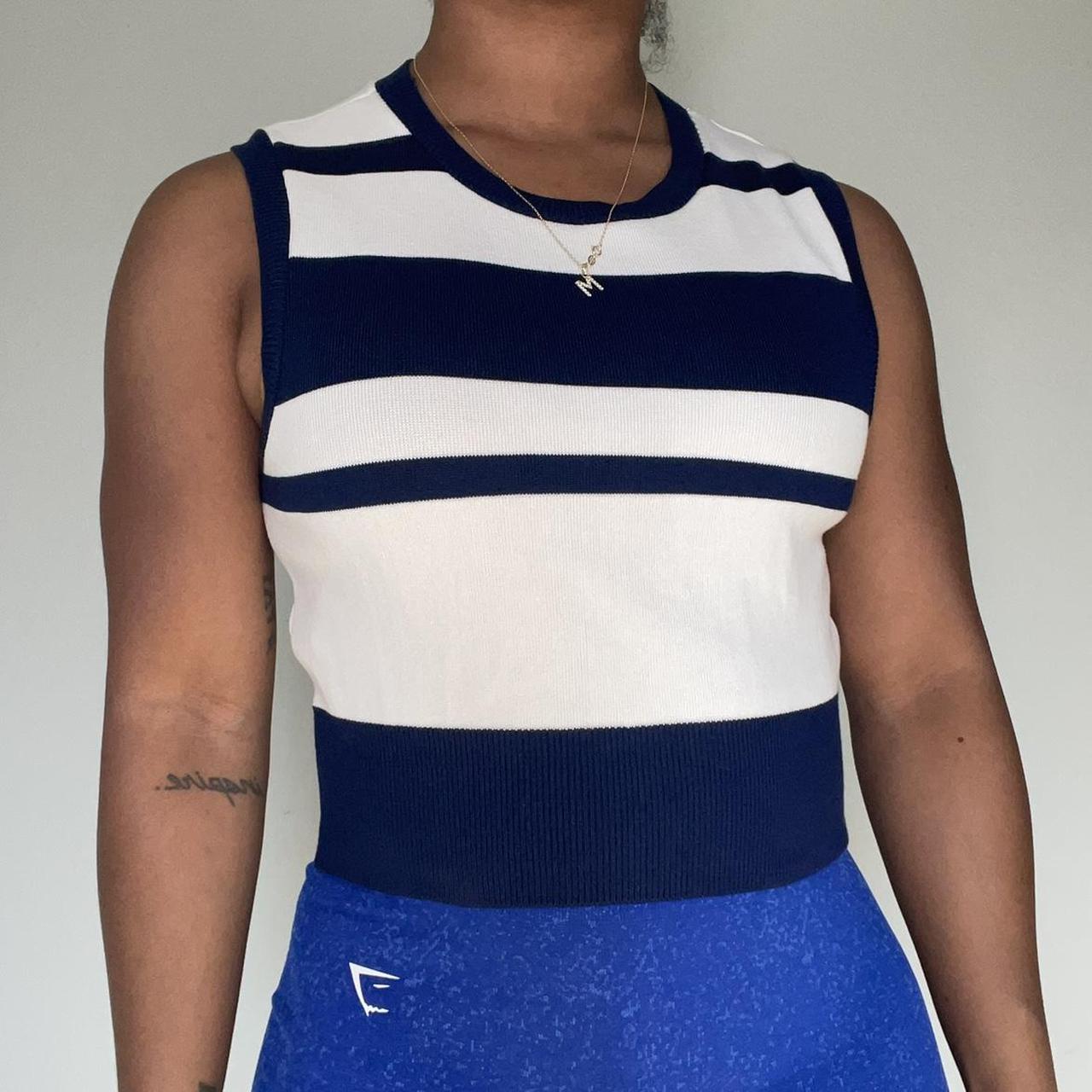 FOREVER 21 SMALL SLEEVELESS PULLOVER SWEATER BLUE Depop