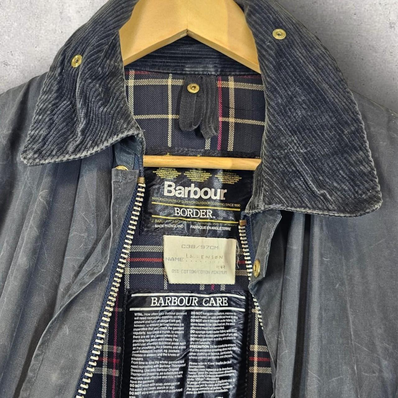 Vintage 1988 Barbour Border waxed wax country Coat...