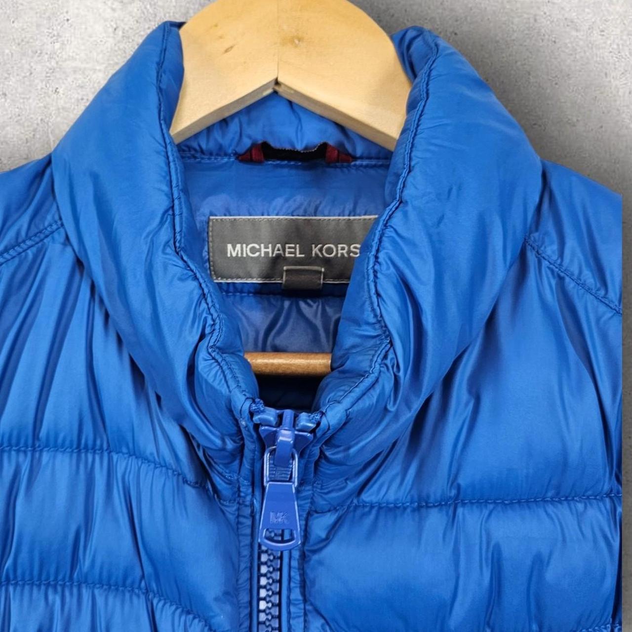 Michael Kors blue poly fill puffer padded bodywarmer