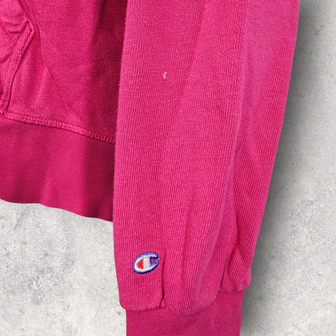 Champion women hot pink hoodie pullover Sweatshirt