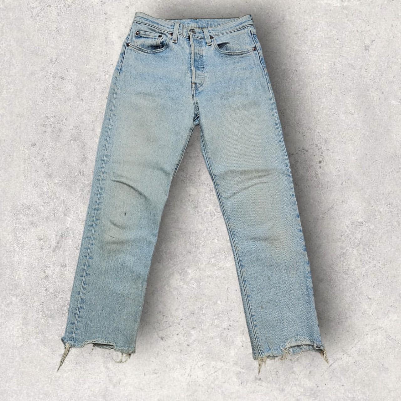Levi's 501 big E Premium faded cut hem denim jeans | Depop Levi's 501 big E Premium faded cut hem denim jeans | Depop