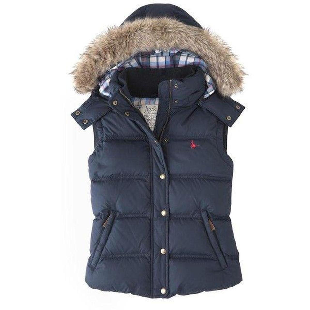 Jack Wills Women's Navy Gilet Depop