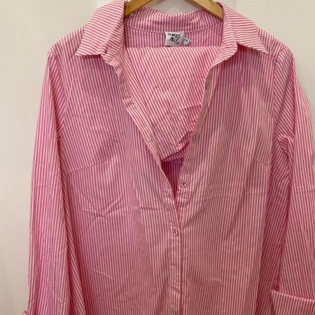 Repop Princess Polly Pink Stripped Set Shirt +... - Depop