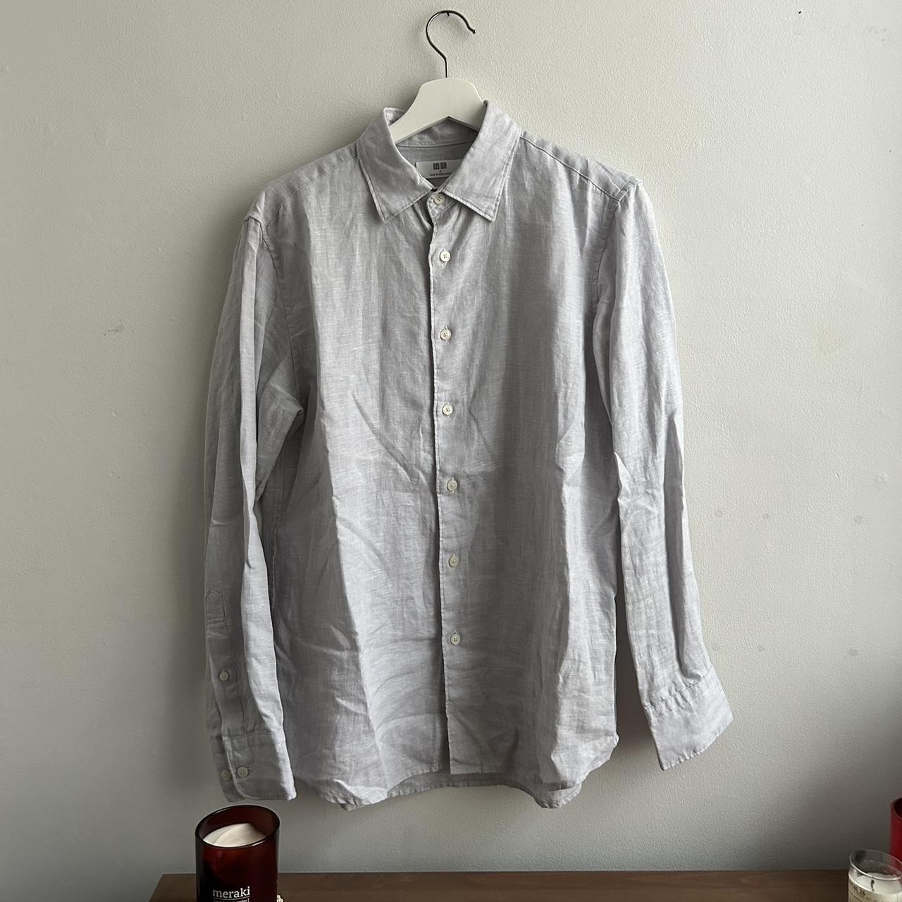 Uniqlo linen of white shirt, in size Small. Bought... - Depop