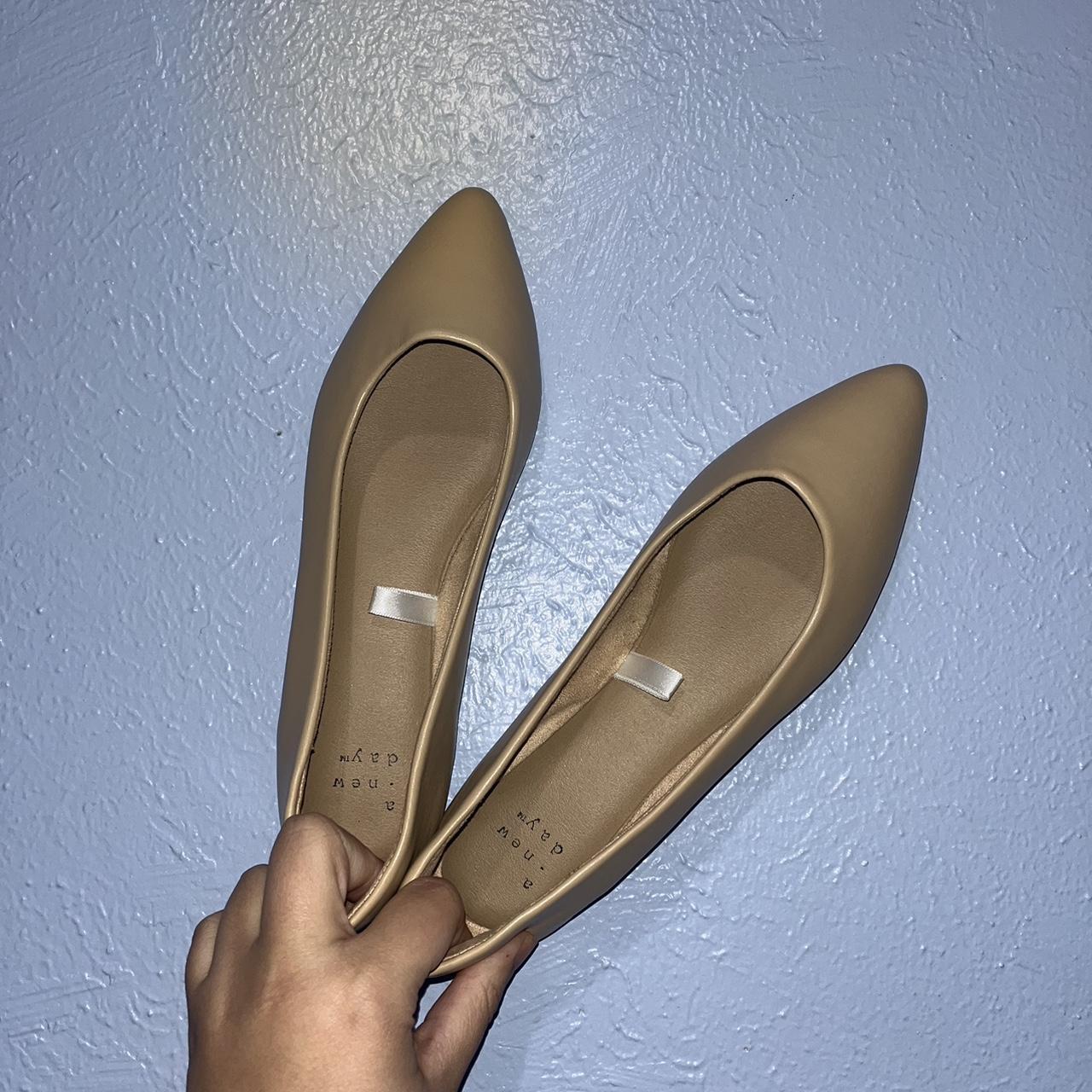 Target Women's Cream and Tan Ballet-shoes | Depop