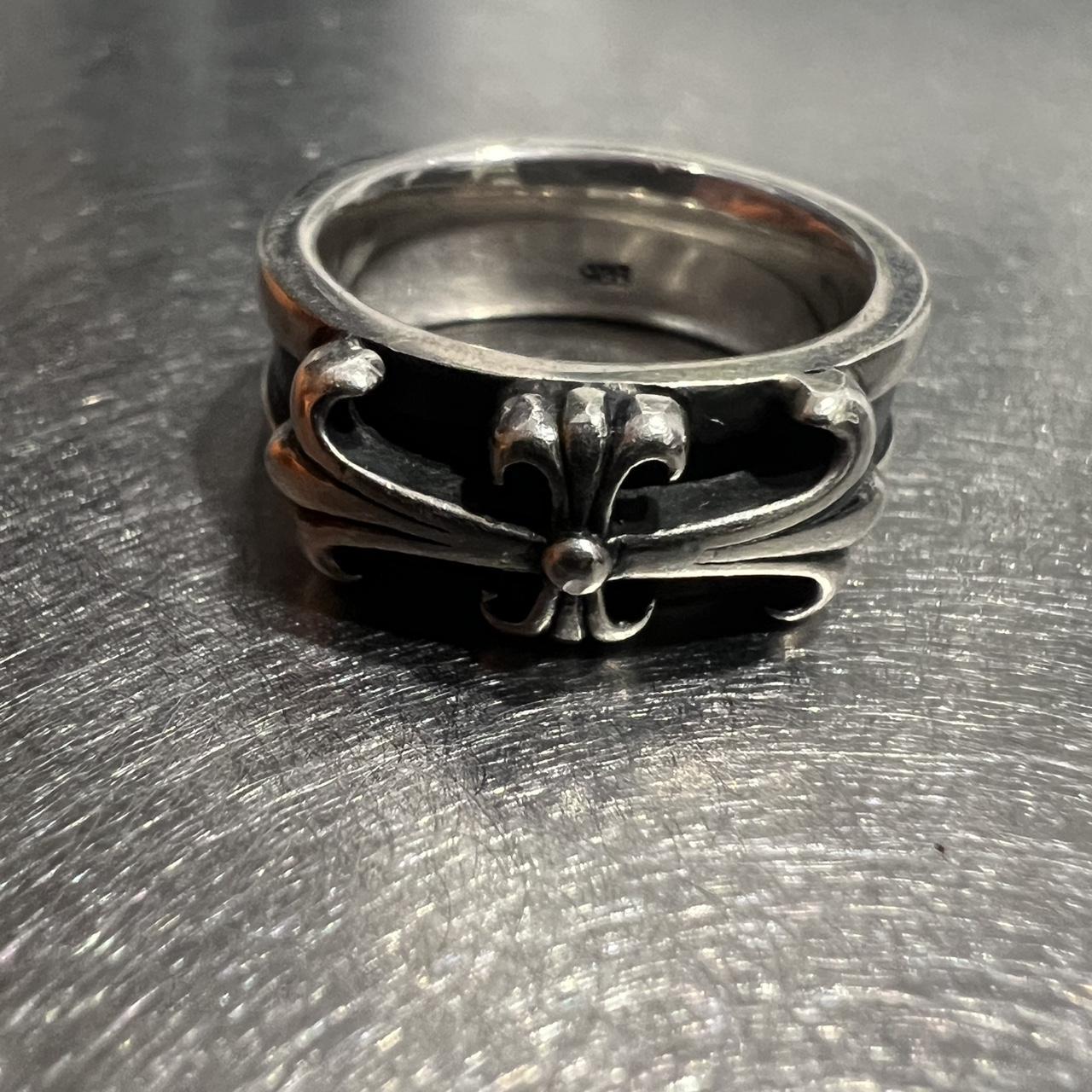 Men's Ring - Silver – Solid 925 cross ring Size 6… - image 4
