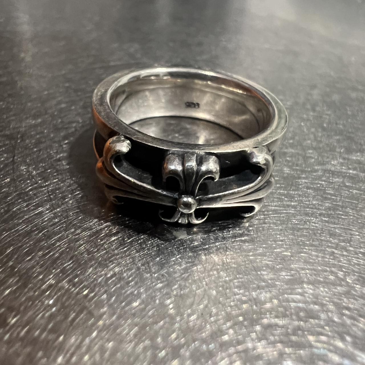 Men's Ring - Silver – Solid 925 cross ring Size 6… - image 2