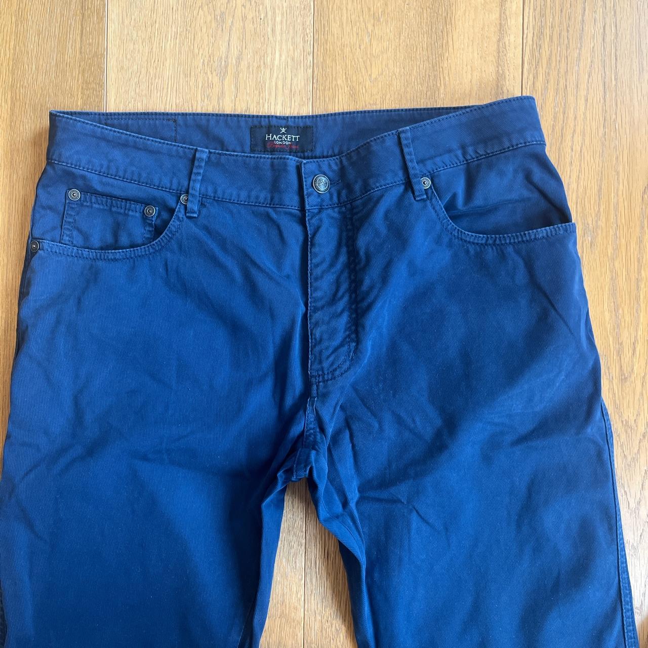 Men’s Hackett London Blue Chinos - Size 34R Used -... - Depop