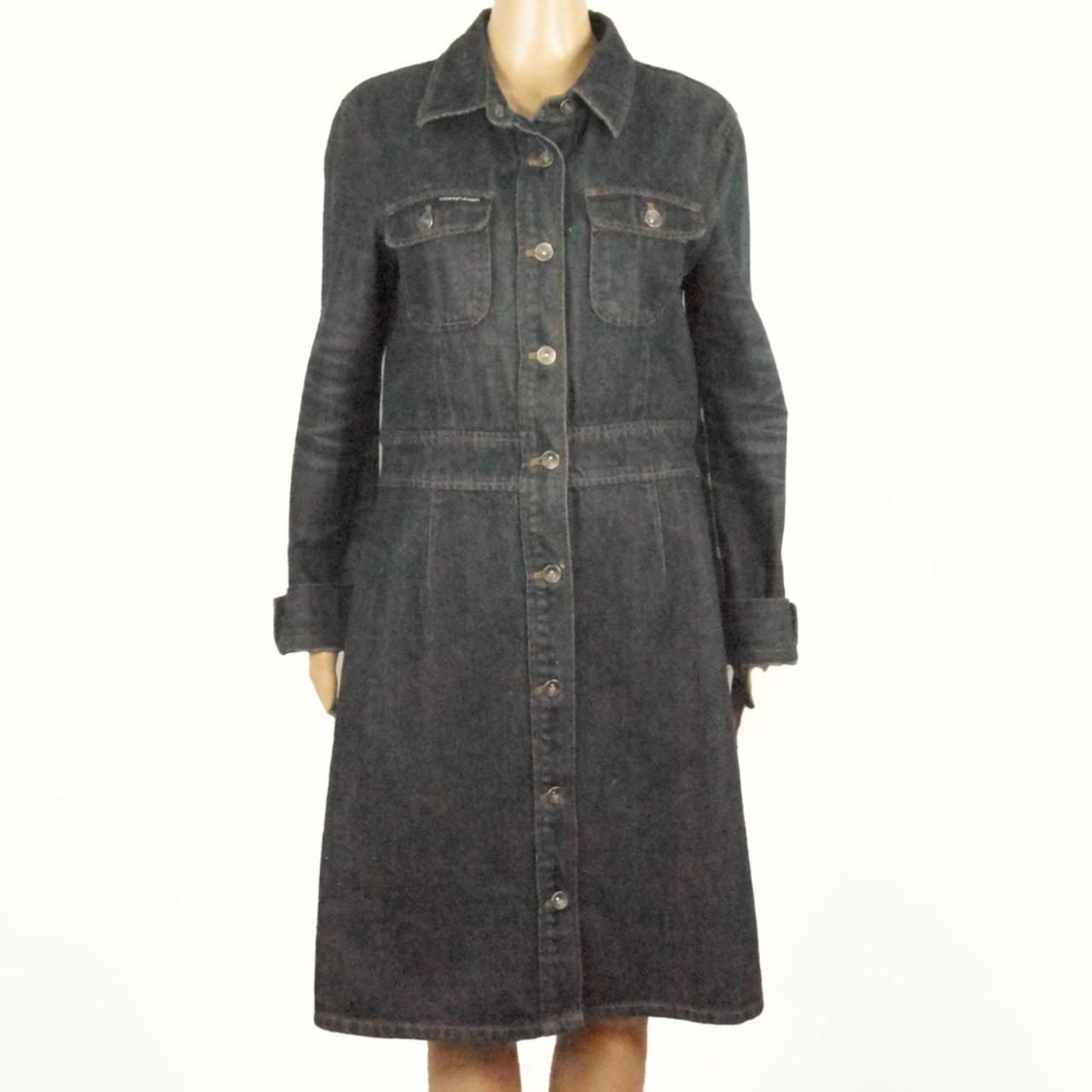 Vintage Y2K DKNY Denim Jean Button Up Trench