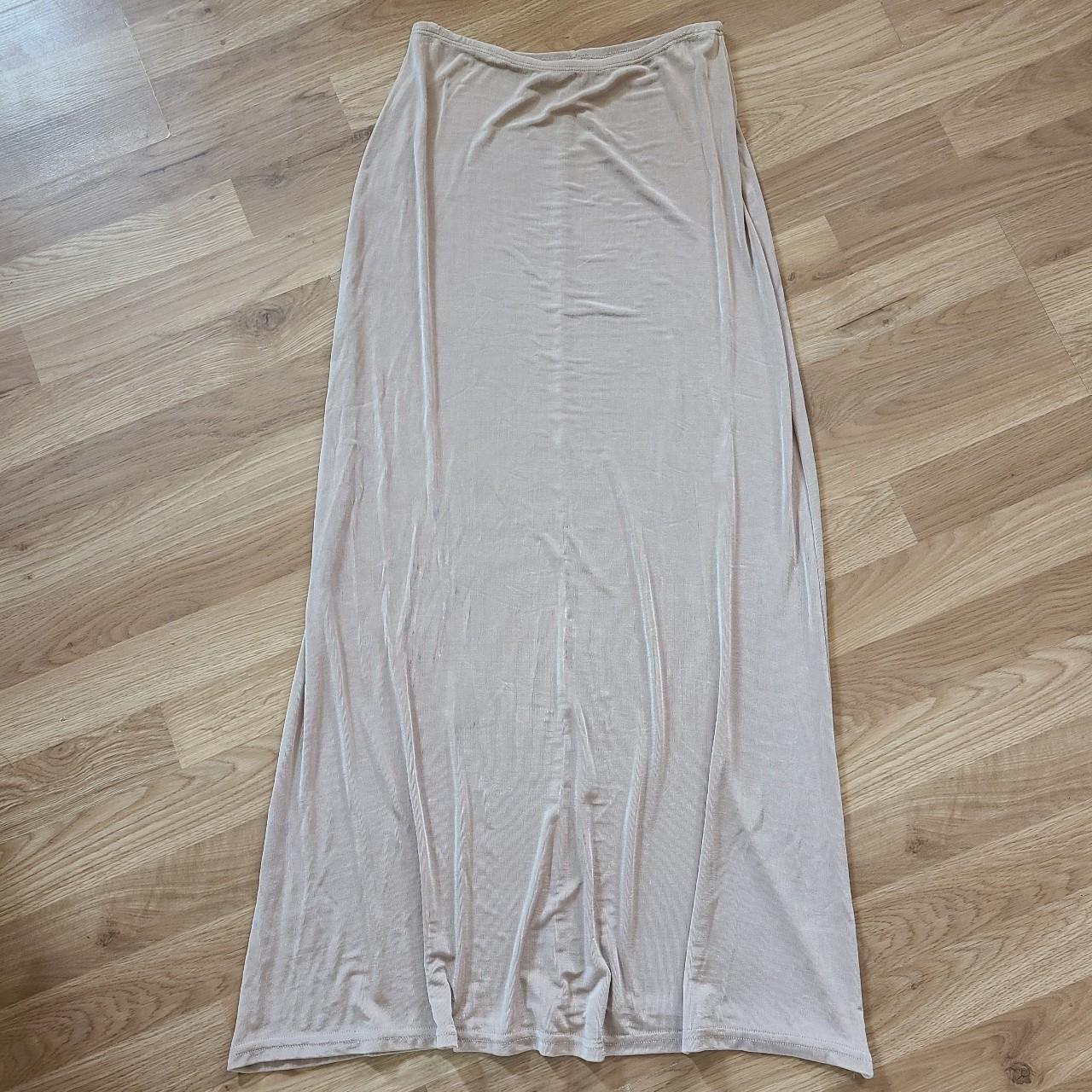 Vintage champagne cream color maxi skirt. Size... - Depop