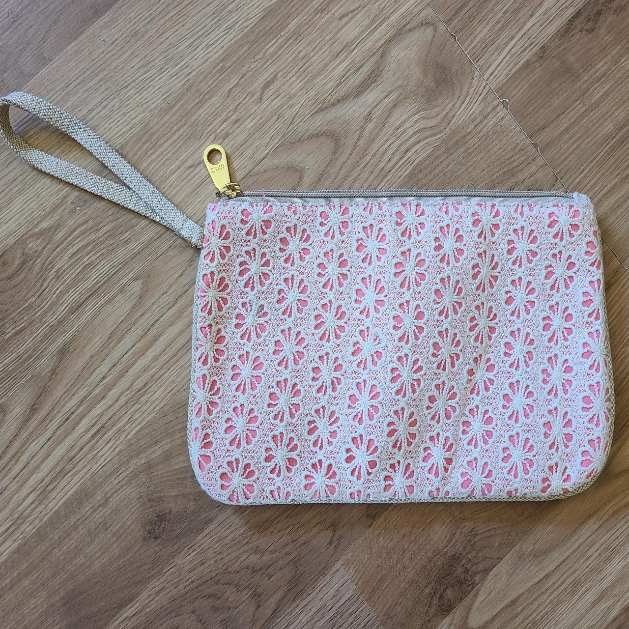 Trina Turk Women's White and Pink Bag | Depop