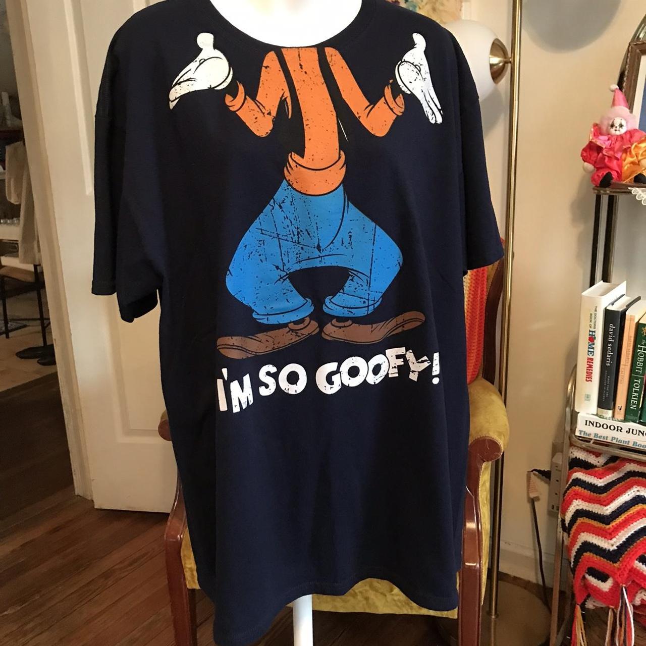 Mickey and Goofy Disney shirt two tone split, paint - Depop