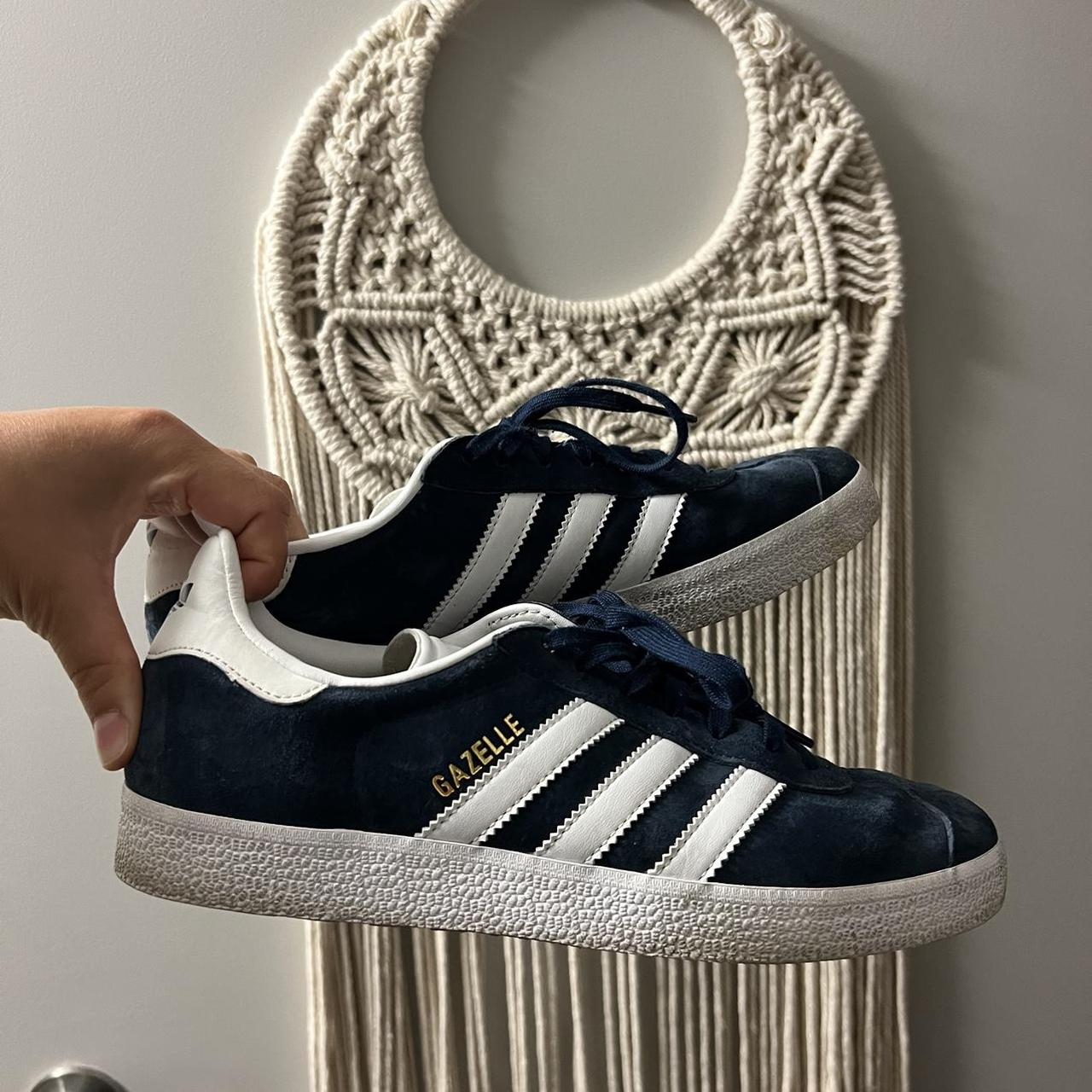 Navy Blue Gazelle Adidas’s Suede Women Size 8 - Depop