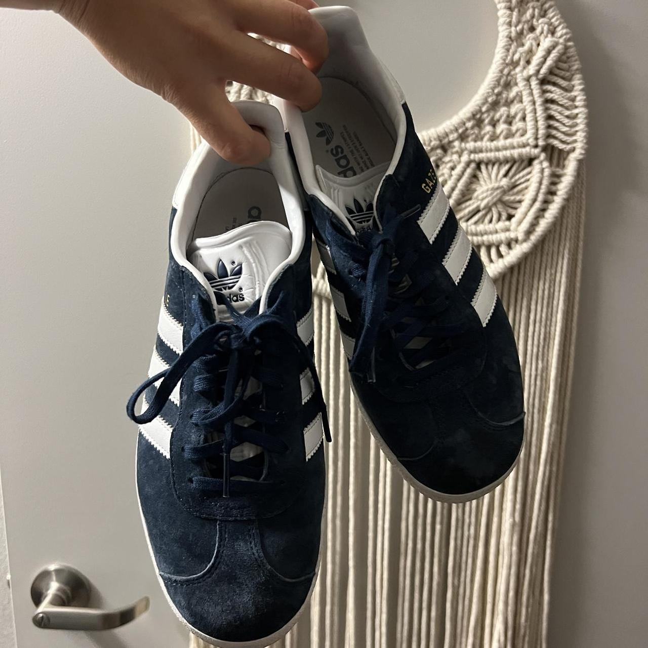 Navy Blue Gazelle Adidas’s Suede Women Size 8 - Depop