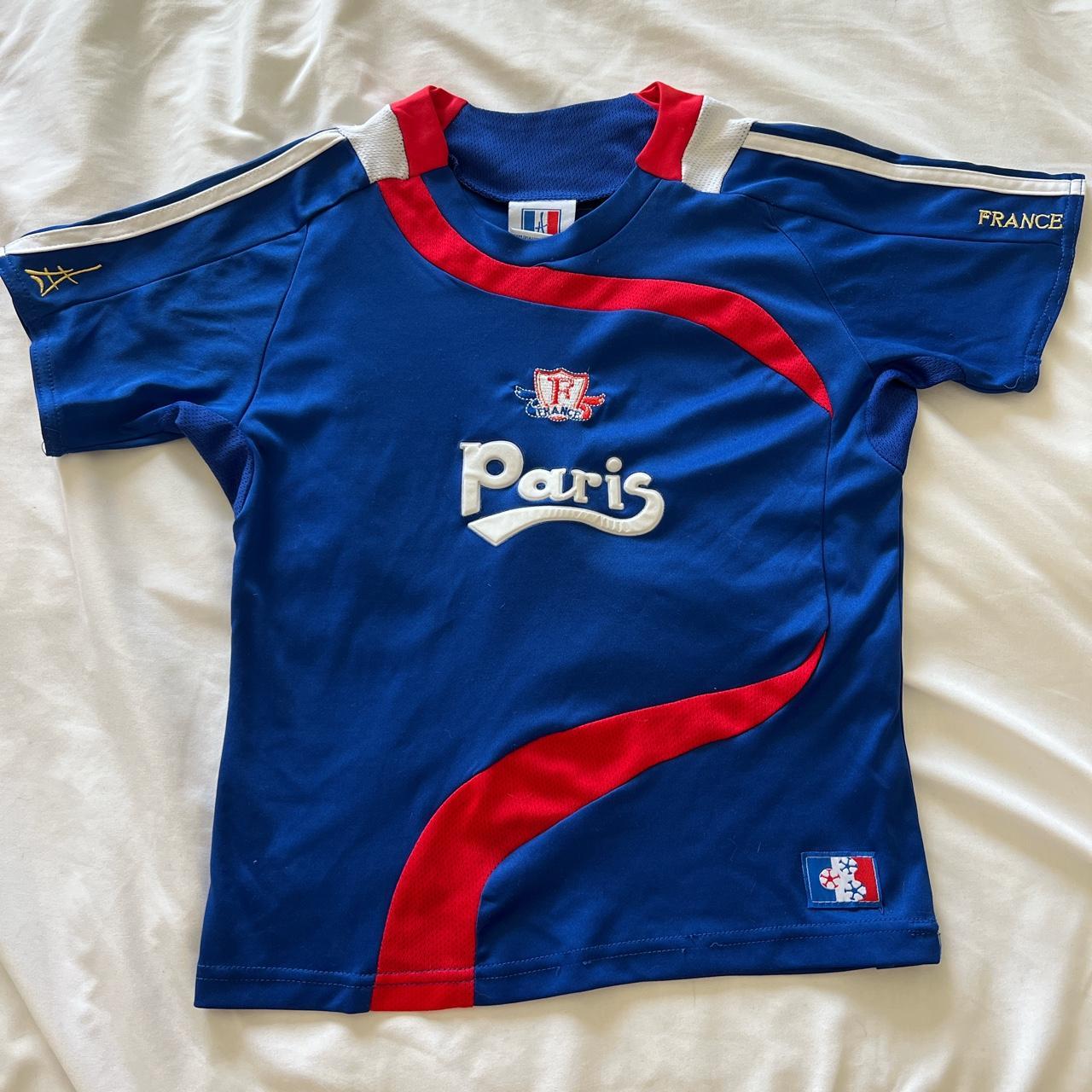 Paris france soccer jersey Fits xxs -xs - Depop